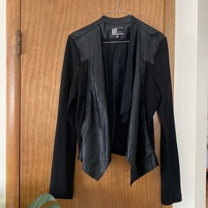 Kut from the Kloth drape front faux leather jacket